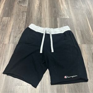 Black mens champion sweat shorts